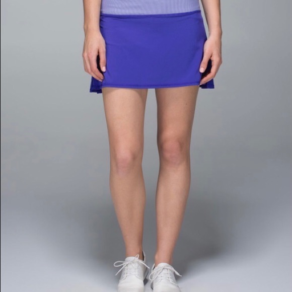 Lululemon Run Pace Setter Skirt/Shorts Bruised Berry Wee Stripe Women’s SZ 4 R - Picture 13 of 15